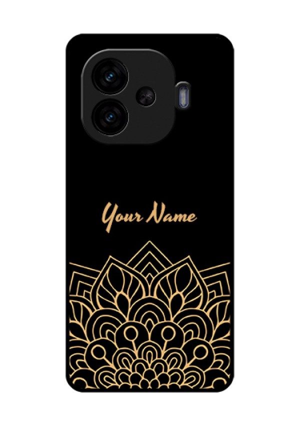 iQOO Neo 10R 5G Custom Glass Phone Case - Golden Mandala Design