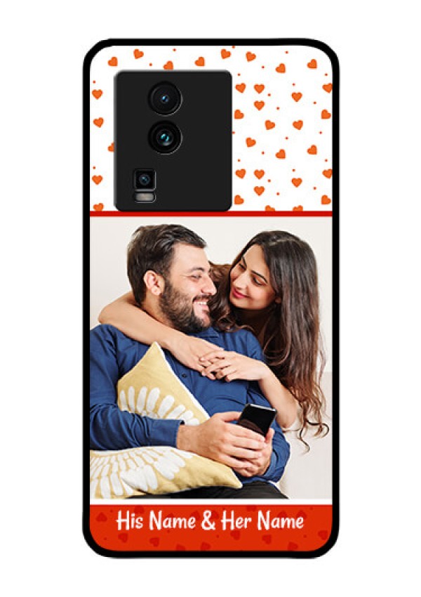 iQOO Neo 7 5G Custom Glass Phone Case - Orange Love Symbol Design