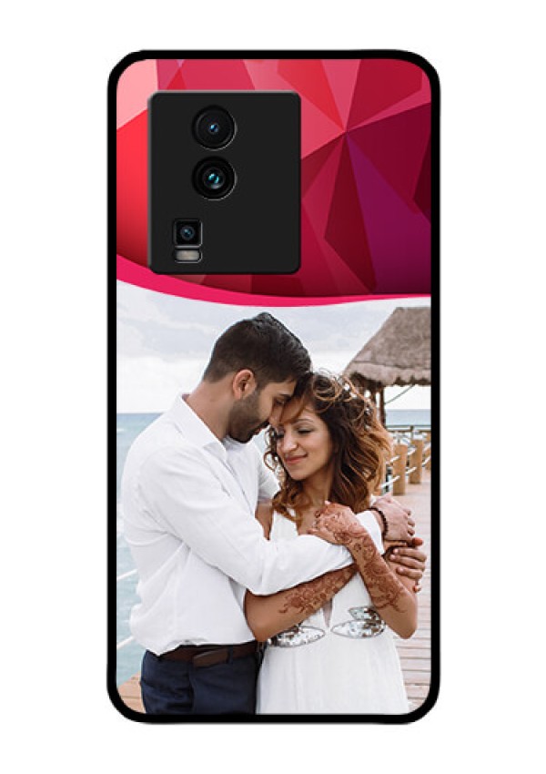 iQOO Neo 7 5G Custom Glass Mobile Case - Red Abstract Design