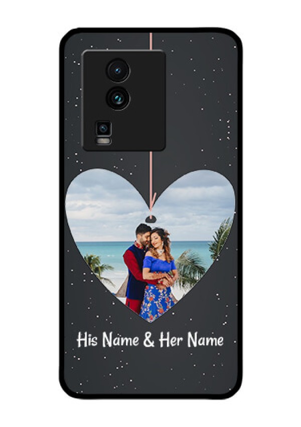 iQOO Neo 7 5G Custom Glass Phone Case - Hanging Heart Design