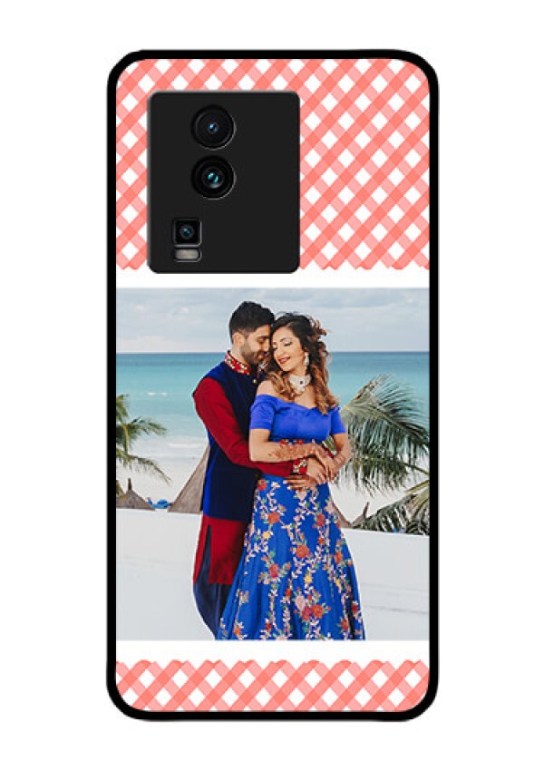 iQOO Neo 7 5G Personalized Glass Phone Case - Pink Pattern Design