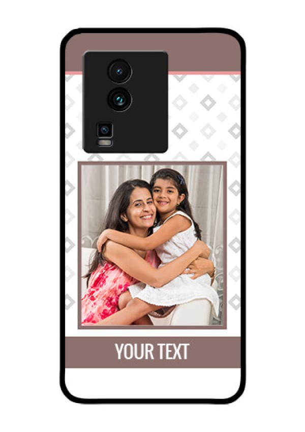 iQOO Neo 7 5G Photo Printing on Glass Case - Simple Diamond Design