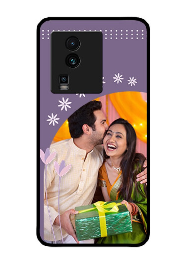 iQOO Neo 7 5G Custom Glass Mobile Case - Lavender flowers design
