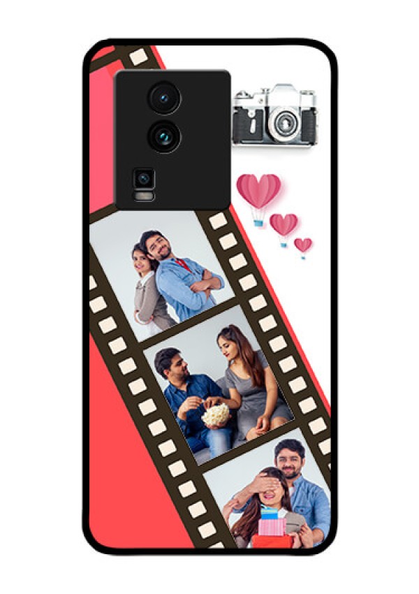 iQOO Neo 7 5G Personalized Glass Phone Case - 3 Image Holder with Film Reel
