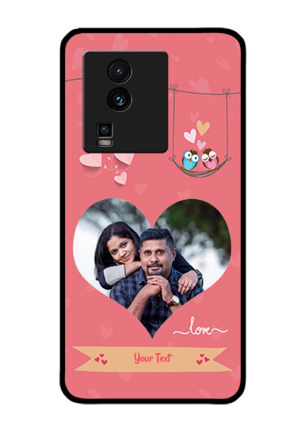 iQOO Neo 7 5G Personalized Glass Phone Case - Peach Color Love Design