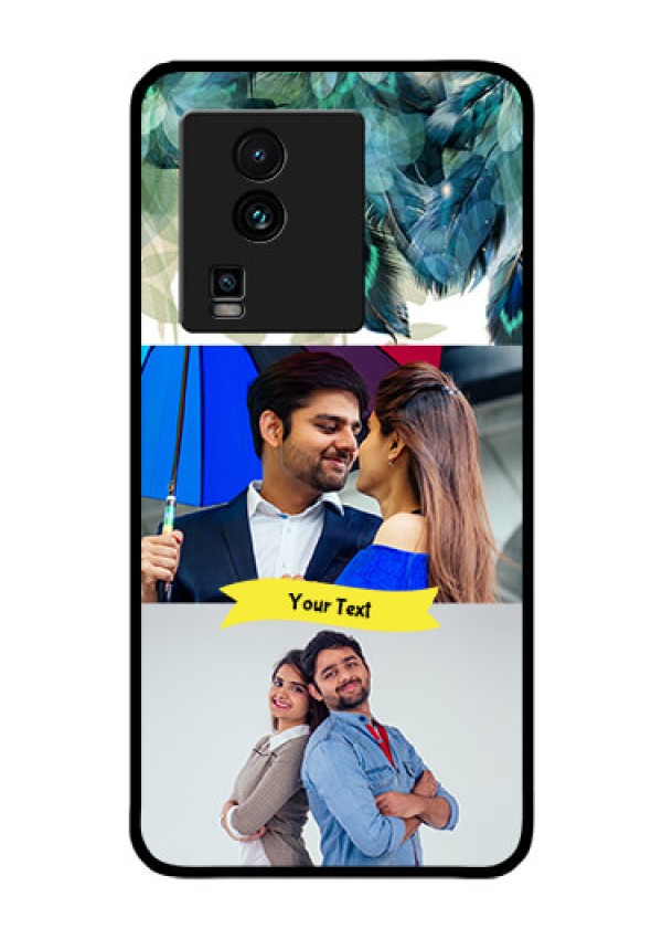 iQOO Neo 7 5G Personalized Glass Phone Case - Image with Boho Peacock Feather Design