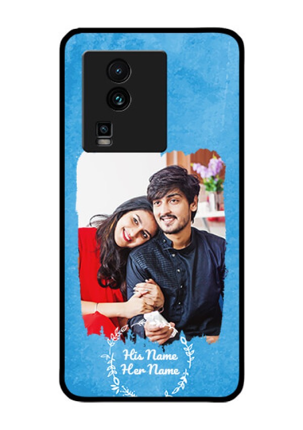 iQOO Neo 7 5G Custom Glass Phone Case - Blue Color Vintage Design