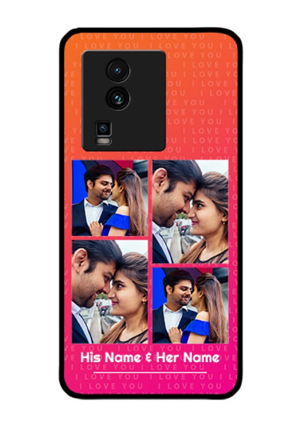 iQOO Neo 7 5G Custom Glass Phone Case - I Love You Pink Design