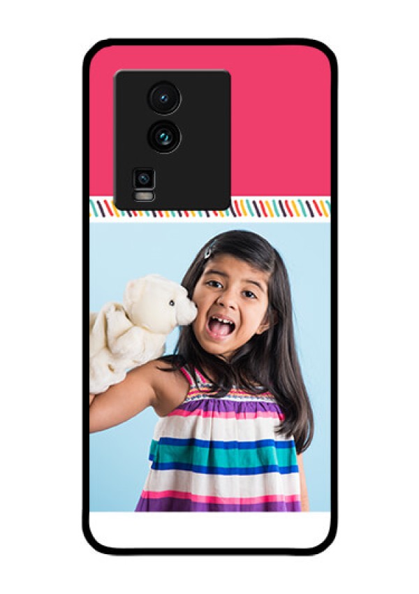 iQOO Neo 7 5G Personalized Glass Phone Case - Line art design