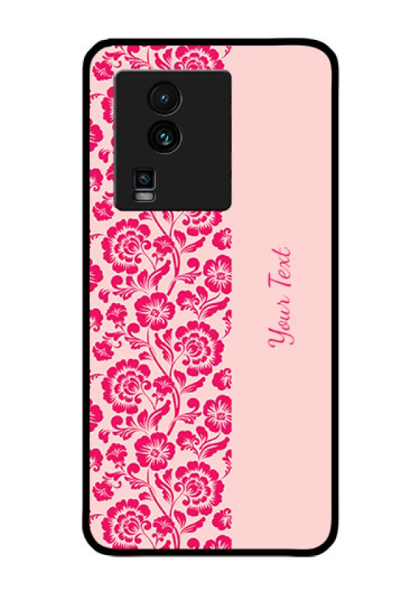 iQOO Neo 7 5G Custom Glass Phone Case - Attractive Floral Pattern Design