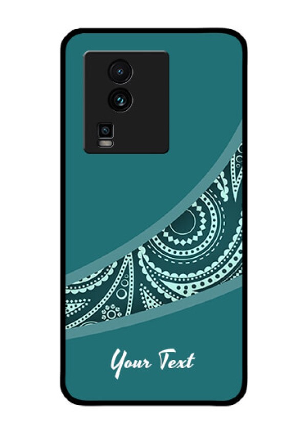 iQOO Neo 7 5G Photo Printing on Glass Case - semi visible floral Design