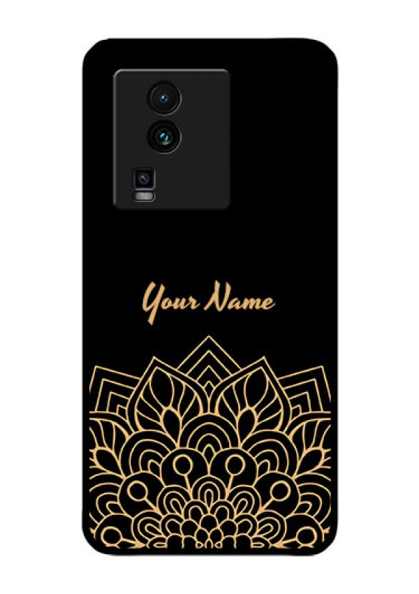 iQOO Neo 7 5G Custom Glass Phone Case - Golden mandala Design