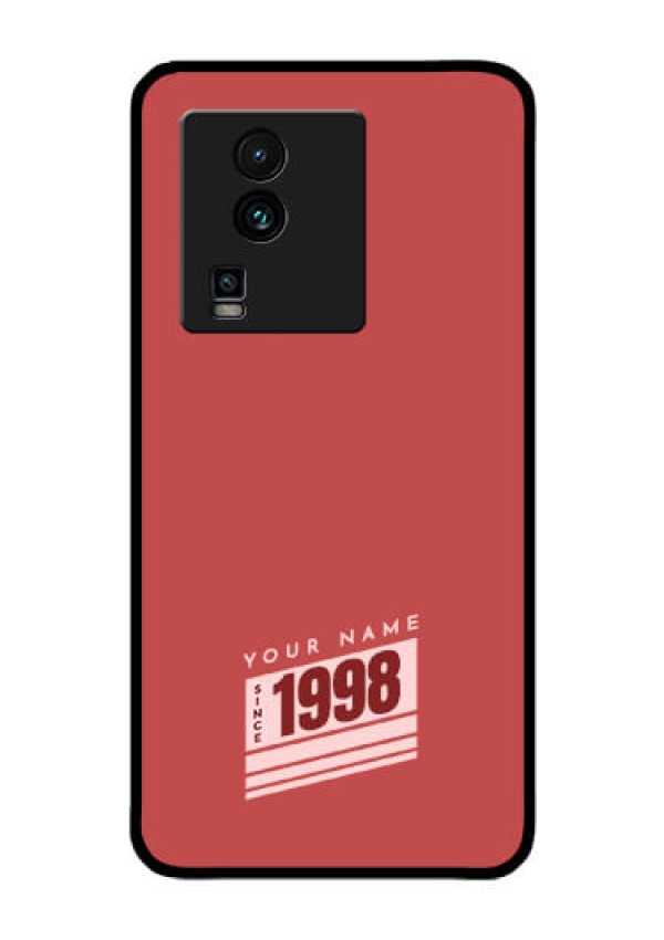 iQOO Neo 7 5G Custom Glass Phone Case - Red custom year of birth Design