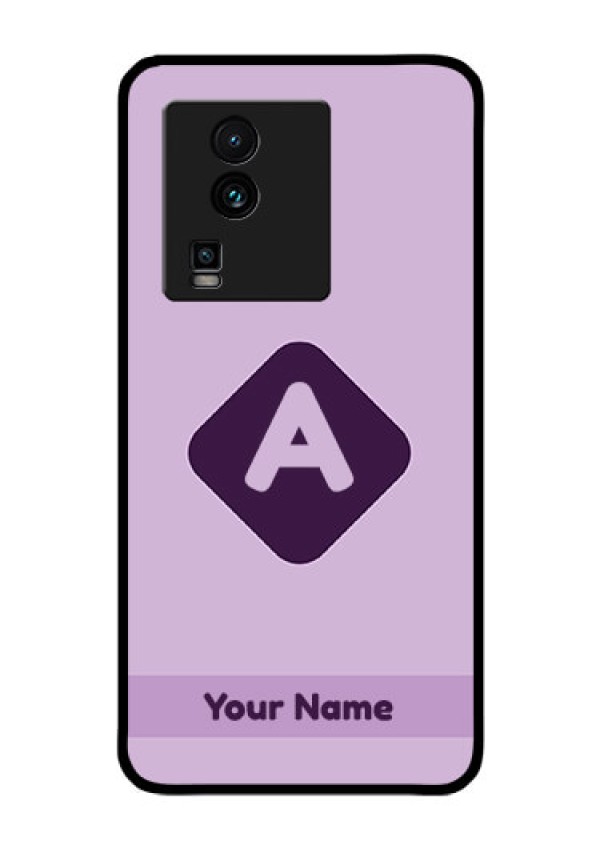 iQOO Neo 7 5G Custom Glass Mobile Case - Custom Letter in curved badge Design