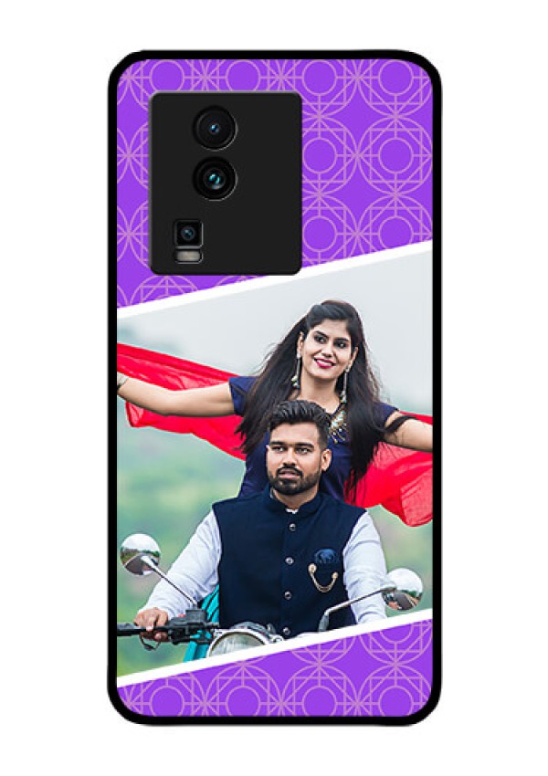 iQOO Neo 7 Pro 5G Custom Glass Phone Case - Violet Pattern Design