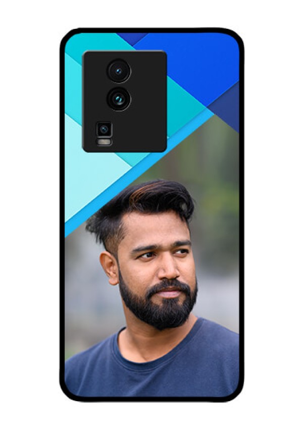iQOO Neo 7 Pro 5G Custom Glass Phone Case - Blue Pattern Design