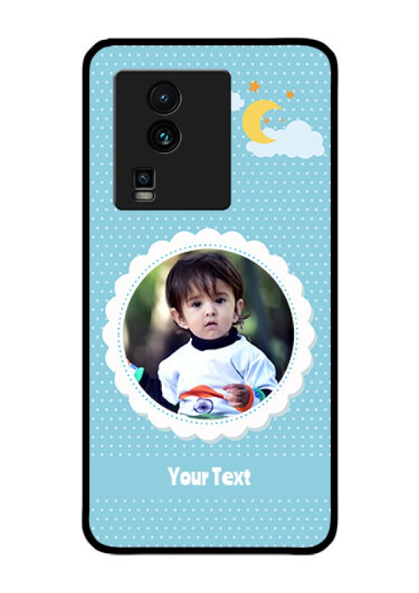 iQOO Neo 7 Pro 5G Personalised Glass Phone Case - Violet Pattern Design