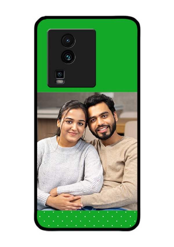 iQOO Neo 7 Pro 5G Personalized Glass Phone Case - Green Pattern Design