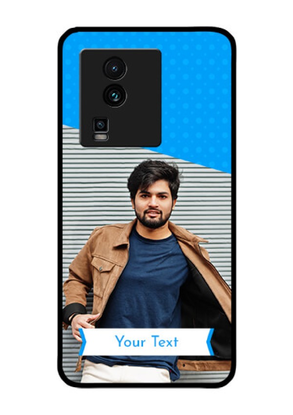 iQOO Neo 7 Pro 5G Photo Printing on Glass Case - Simple Blue Color Design