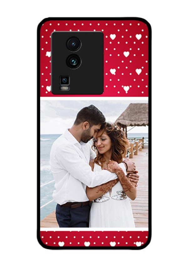 iQOO Neo 7 Pro 5G Photo Printing on Glass Case - Hearts Mobile Case Design