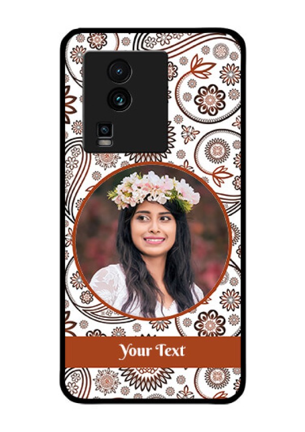 iQOO Neo 7 Pro 5G Custom Glass Mobile Case - Abstract Flower Design