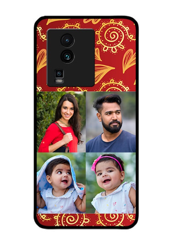 iQOO Neo 7 Pro 5G Photo Printing on Glass Case - 4 Image Traditional Design