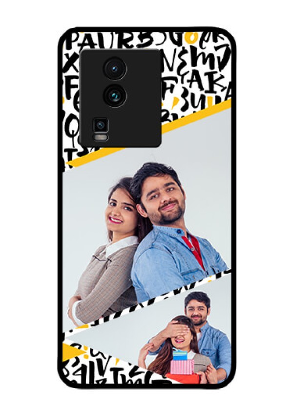iQOO Neo 7 Pro 5G Custom Glass Mobile Case - Letters Pattern Design