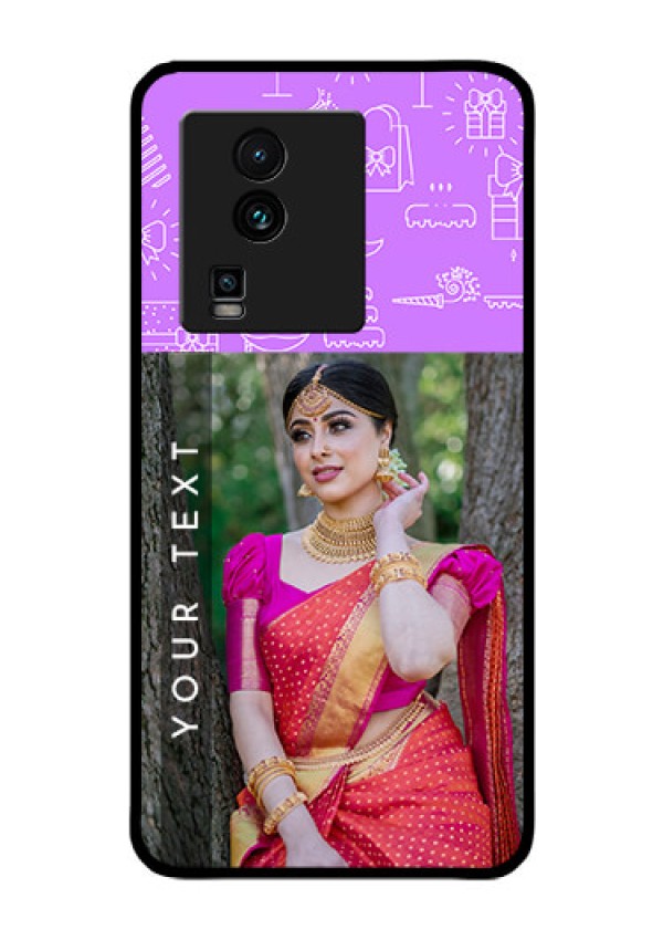 iQOO Neo 7 Pro 5G Custom Glass Mobile Case - Birthday Icons Design