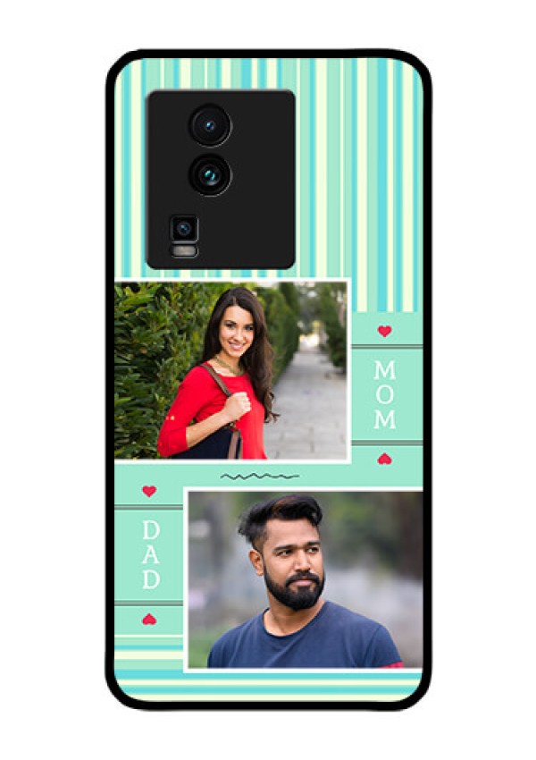 iQOO Neo 7 Pro 5G Custom Glass Phone Case - Mom & Dad Pic Design