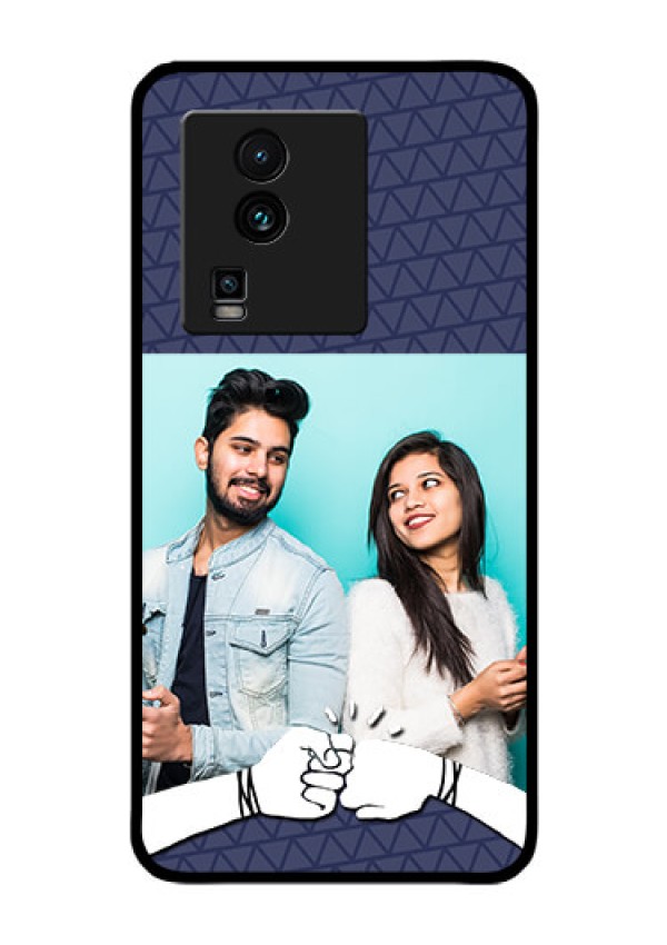 iQOO Neo 7 Pro 5G Photo Printing on Glass Case - with Best Friends Design