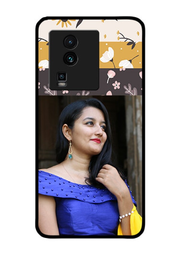 iQOO Neo 7 Pro 5G Custom Glass Phone Case - Stylish Floral Design