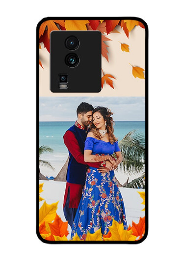 iQOO Neo 7 Pro 5G Photo Printing on Glass Case - Autumn Maple Leaves Design