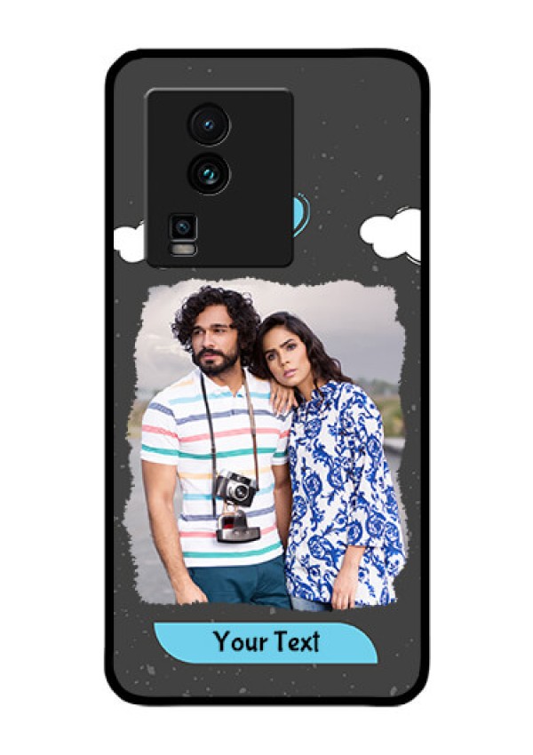 iQOO Neo 7 Pro 5G Custom Glass Phone Case - Splashes with love doodles Design