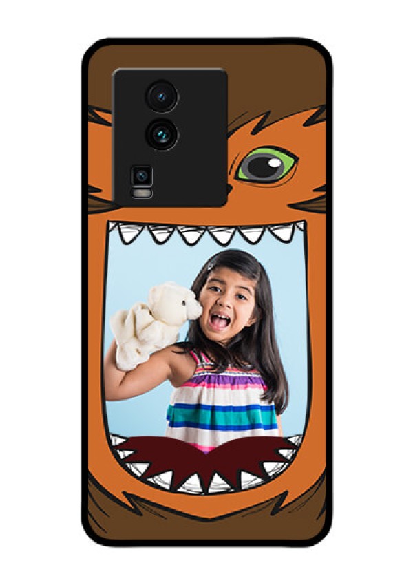 iQOO Neo 7 Pro 5G Photo Printing on Glass Case - Owl Monster Back Case Design