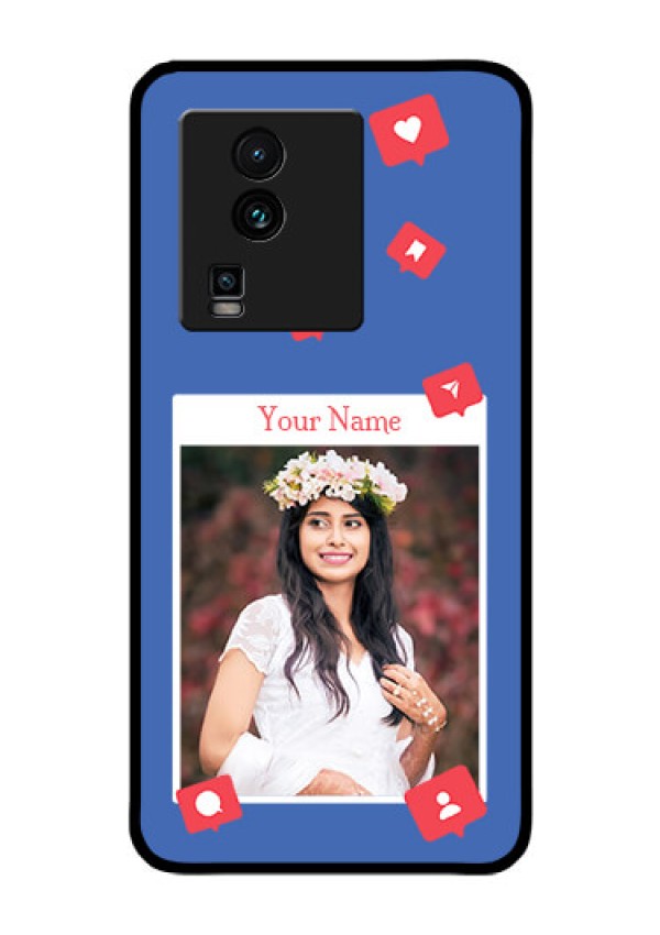 iQOO Neo 7 Pro 5G Custom Glass Phone Case - Like Share And Comment Design