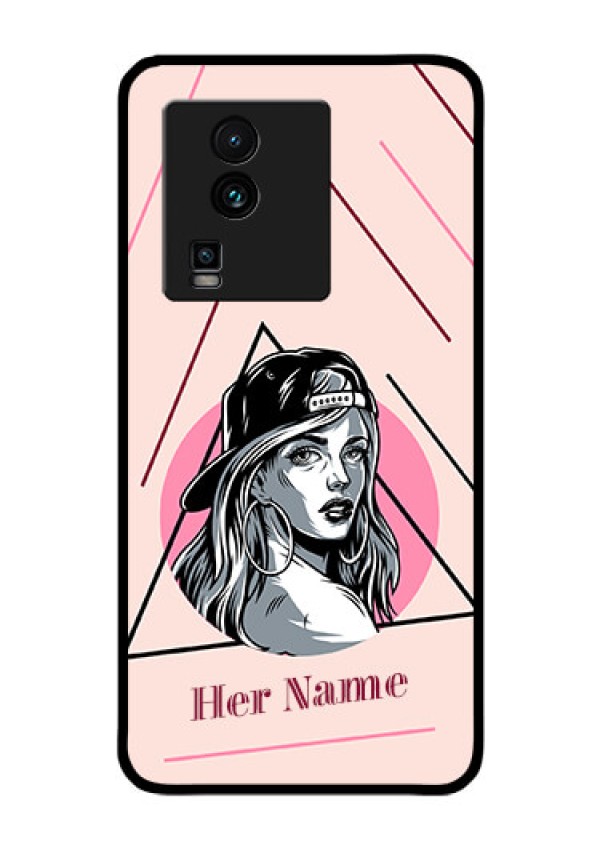 iQOO Neo 7 Pro 5G Personalized Glass Phone Case - Rockstar Girl Design