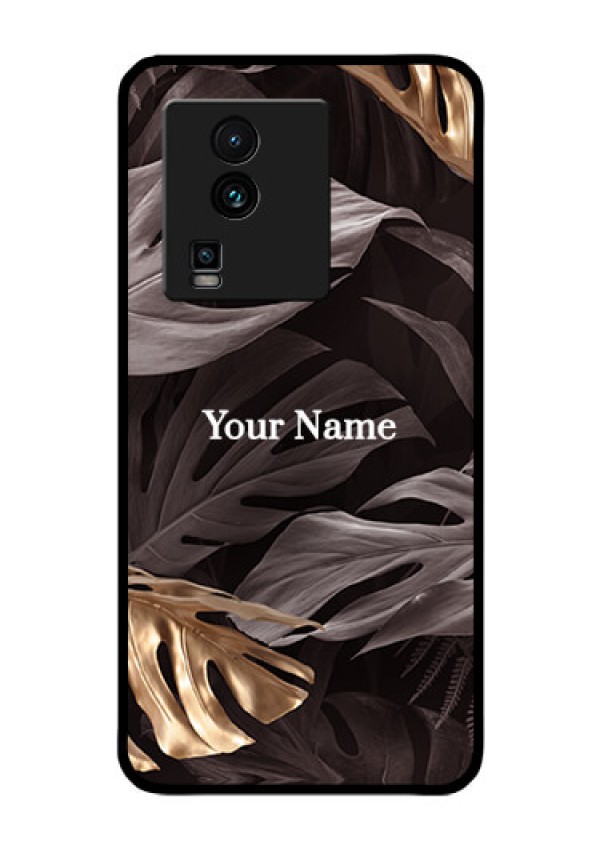 iQOO Neo 7 Pro 5G Personalised Glass Phone Case - Wild Leaves digital paint Design