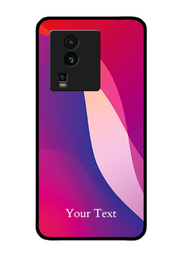iQOO Neo 7 Pro 5G Personalized Glass Phone Case - Digital abstract Overlap Design