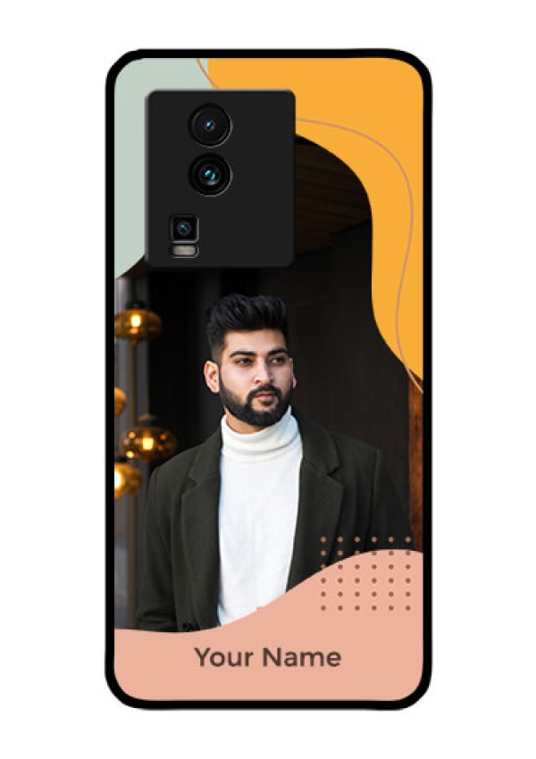 iQOO Neo 7 Pro 5G Personalized Glass Phone Case - Tri-coloured overlay design