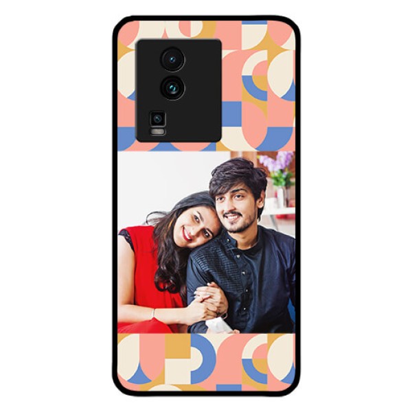 iQOO Neo 7 Pro 5G Photo Printing on Glass Case - Semi-circle Maze Pattern Design