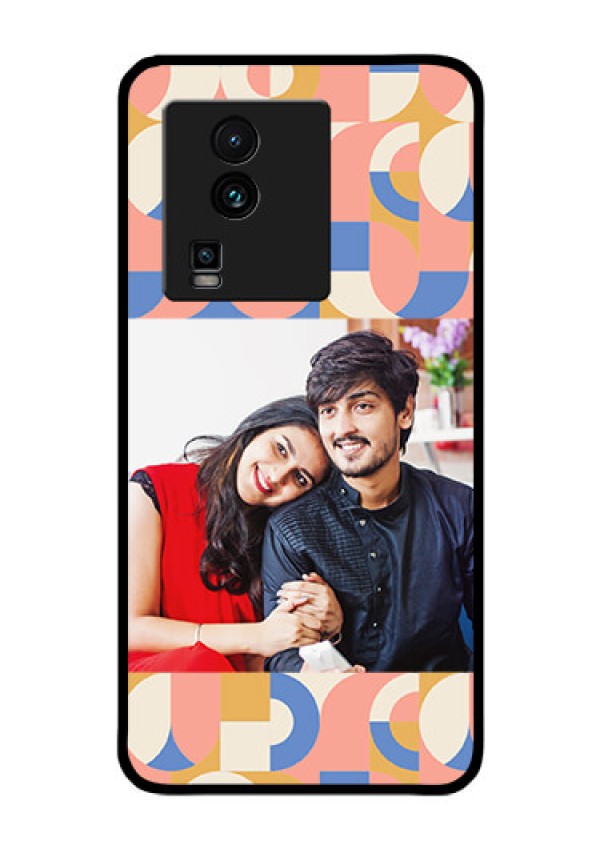 iQOO Neo 7 Pro 5G Photo Printing on Glass Case - Semi-circle Maze Pattern Design