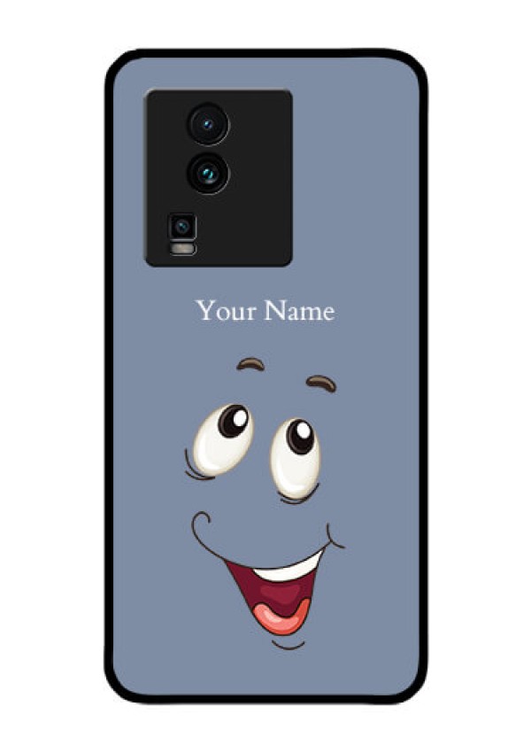 iQOO Neo 7 Pro 5G Photo Printing on Glass Case - Laughing Cartoon Face Design