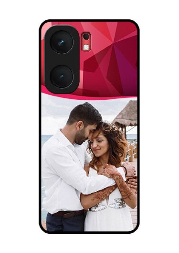 iQOO Neo 9 Pro 5G Custom Glass Phone Case - Red Abstract Design