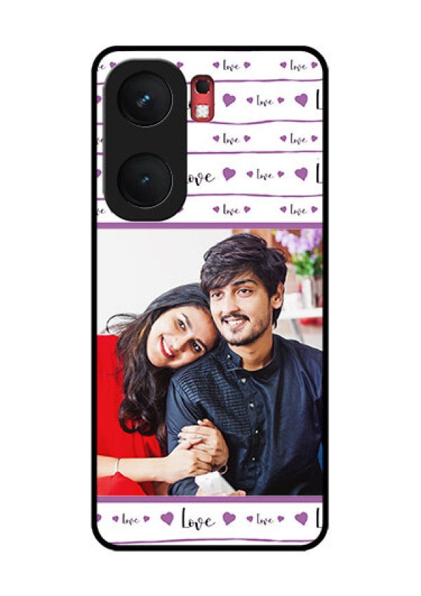 iQOO Neo 9 Pro 5G Custom Glass Phone Case - Couples Heart Design