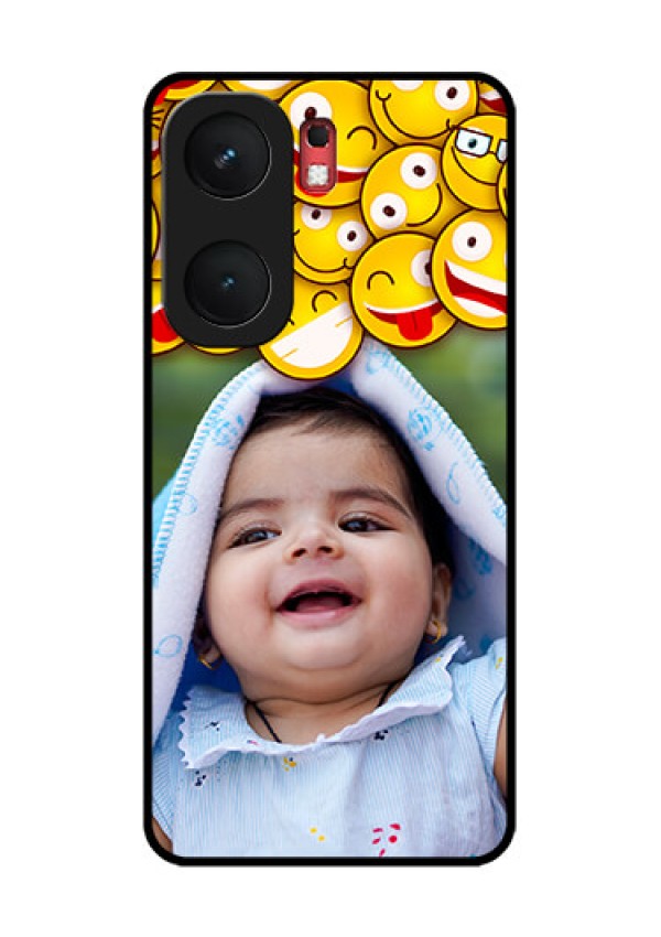 iQOO Neo 9 Pro 5G Custom Glass Phone Case - With Smiley Emoji Design