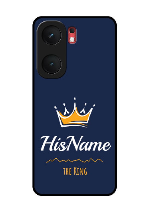 iQOO Neo 9 Pro 5G Custom Glass Phone Case - King With Name Design