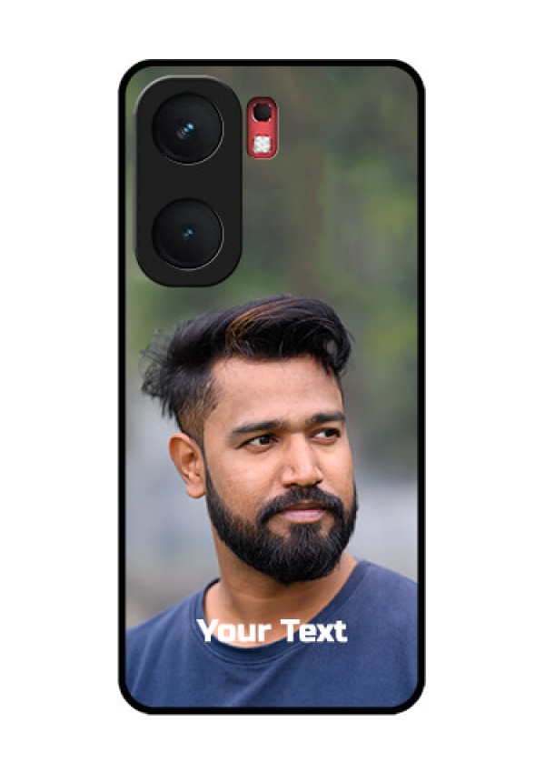 iQOO Neo 9 Pro 5G Custom Glass Phone Case - Photo With Text Design