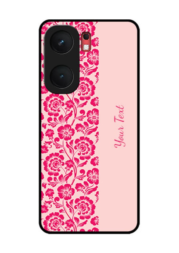 iQOO Neo 9 Pro 5G Custom Glass Phone Case - Attractive Floral Pattern Design
