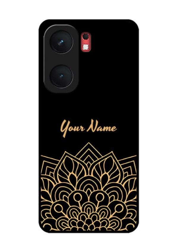 iQOO Neo 9 Pro 5G Custom Glass Phone Case - Golden Mandala Design