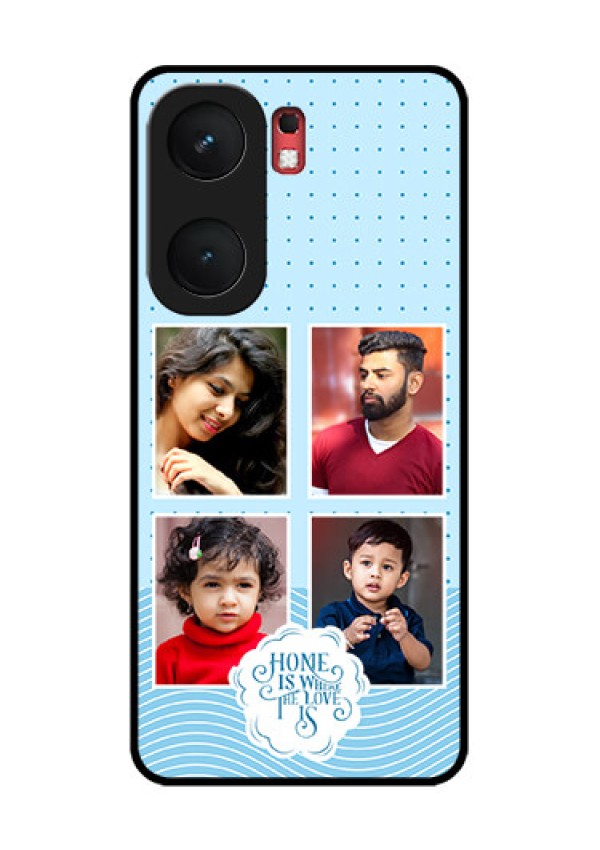 iQOO Neo 9 Pro 5G Custom Glass Phone Case - Cute Love Quote With 4 Pic Upload Design